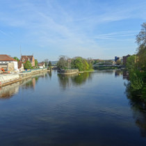 Die Weser mit Blick nach Norden Münsterbrücke