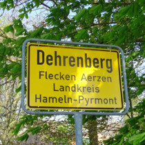 Ortsschild Dehrenberg Ortsschild Dehrenberg